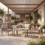 Genova - Tuinlounge met handgevlochten touw
