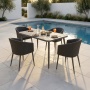 Conviva - Outdoor eettafel van gepoedercoat aluminium